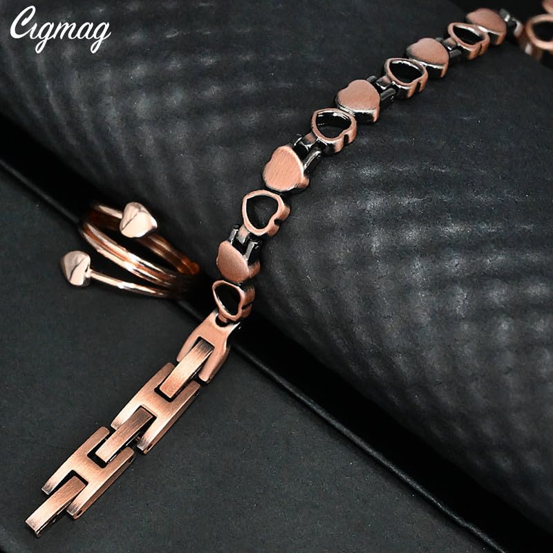 Cigmag copper anklet worn as bracelet and anklet for versatile style