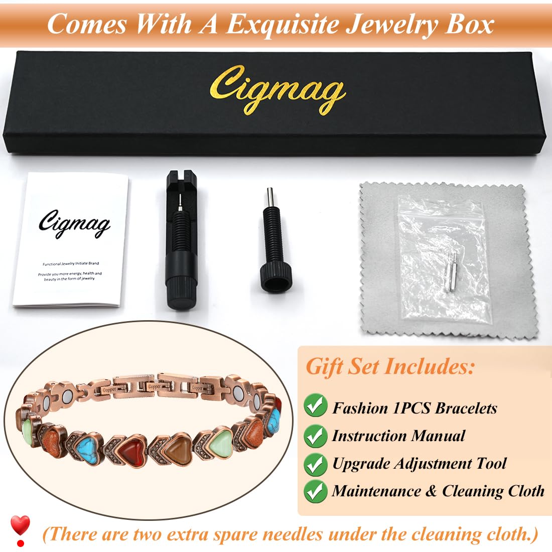 Cigmag turquoise stone detail enhances style and symbolism.