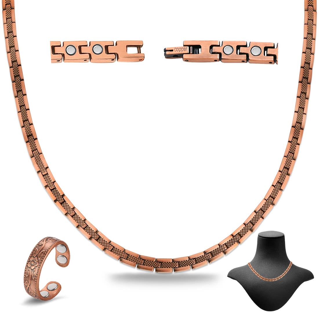 Cigmag copper magnetic necklace in unisex design for versatile wear