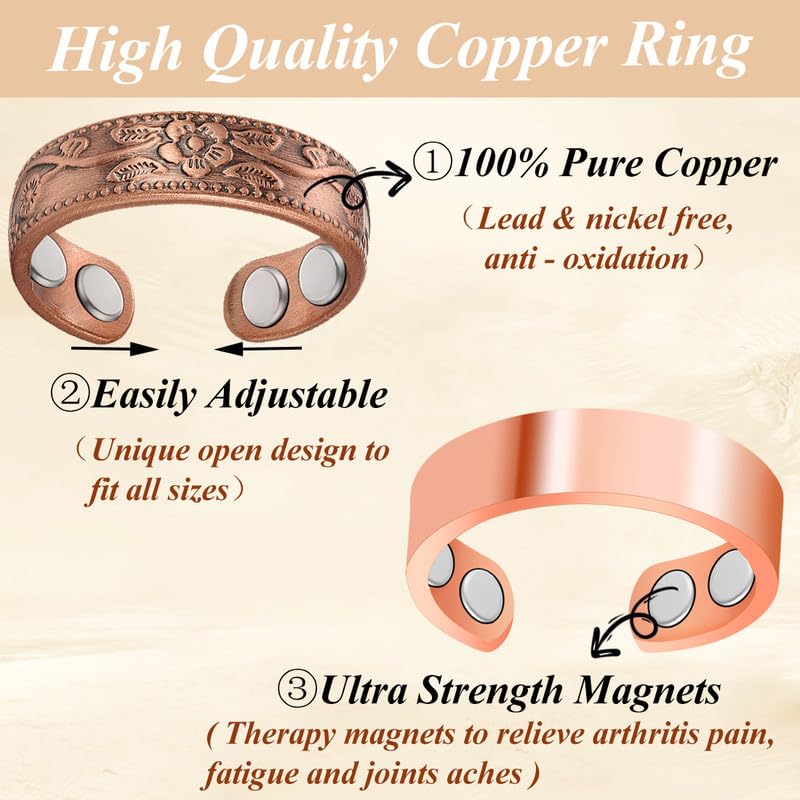 Cigmag adjustable open-design ring fits all sizes.