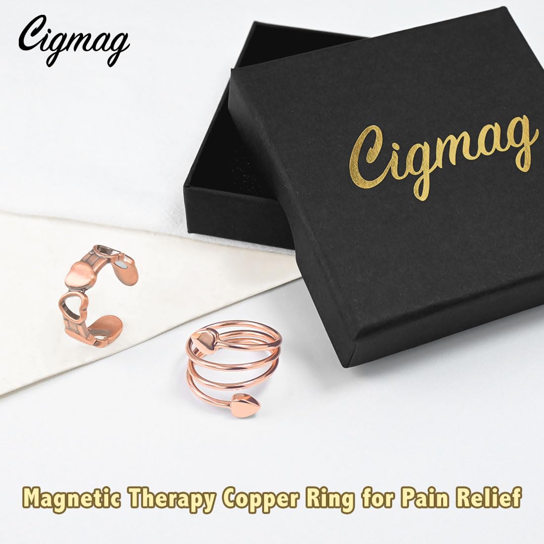 Cigmag gift-packaging for copper rings, ready to gift