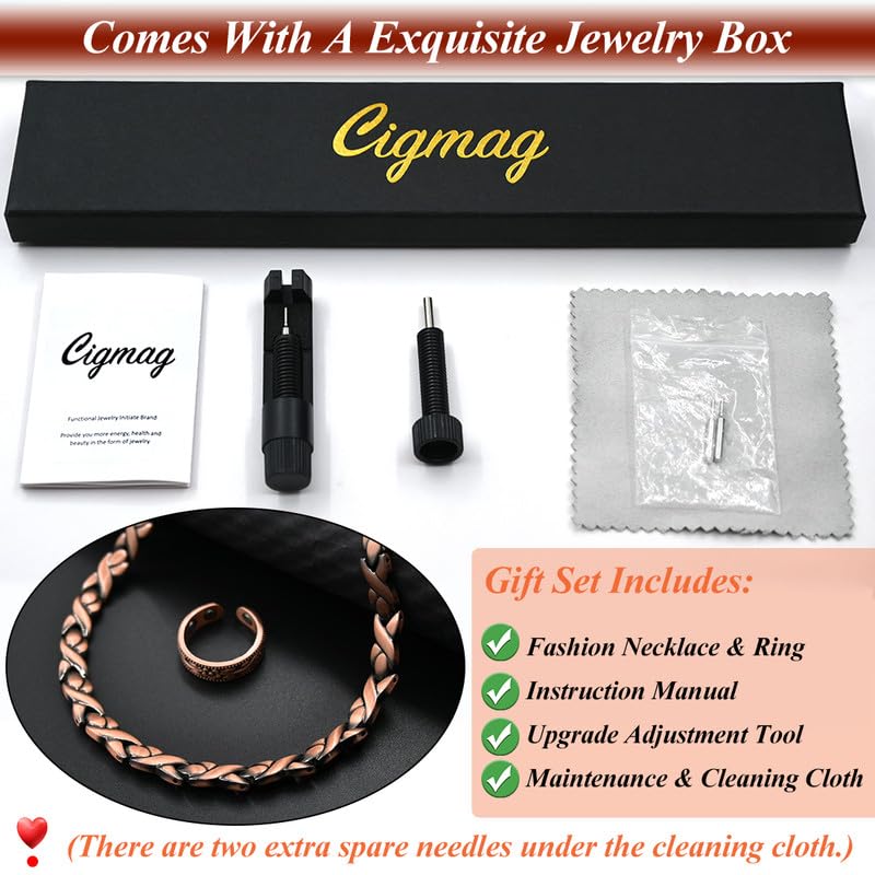 Cigmag hypoallergenic copper chain free from nickel and lead.