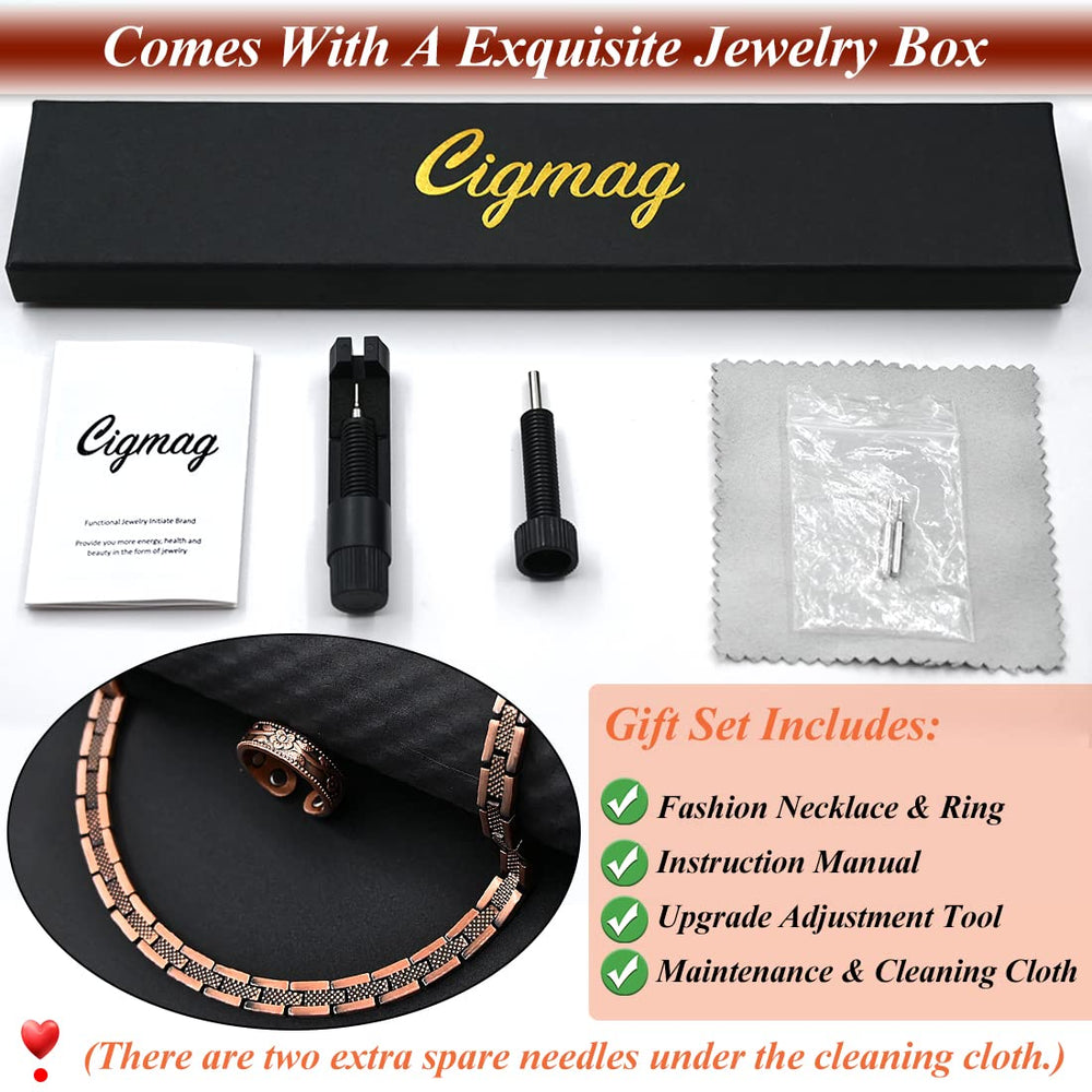 Cigmag necklace worn by model showcasing unisex style