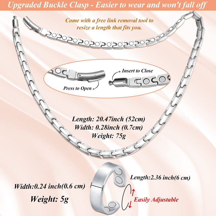 Cigmag unisex titanium necklace on model for versatile style