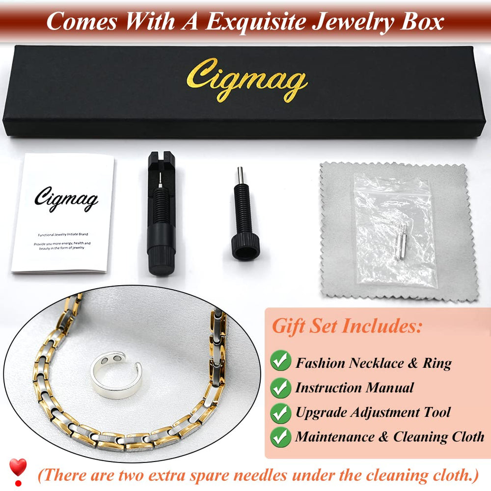 Cigmag titanium necklace is water-resistant for everyday weather.