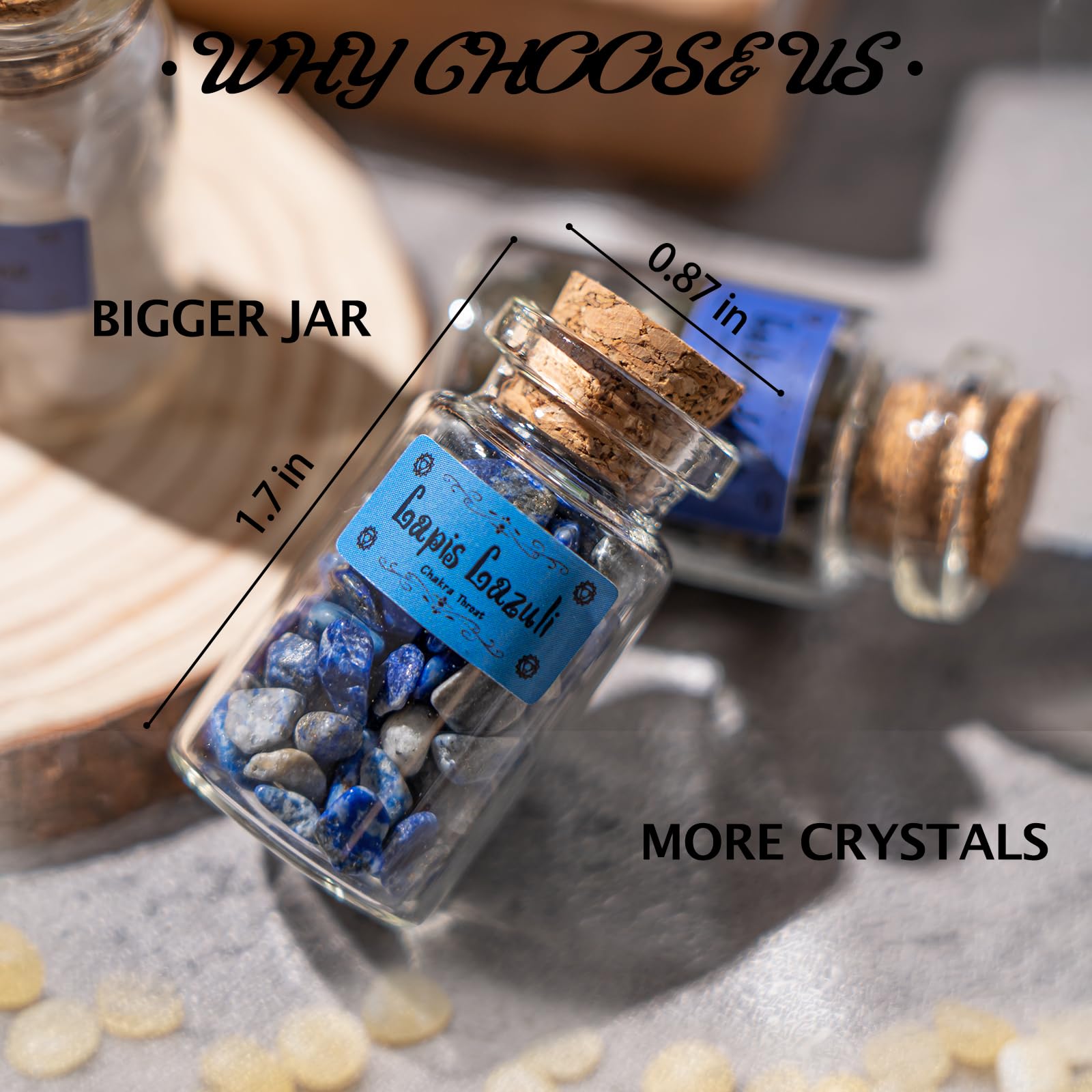 Cikuco crystal guide included to help identify stones and uses.