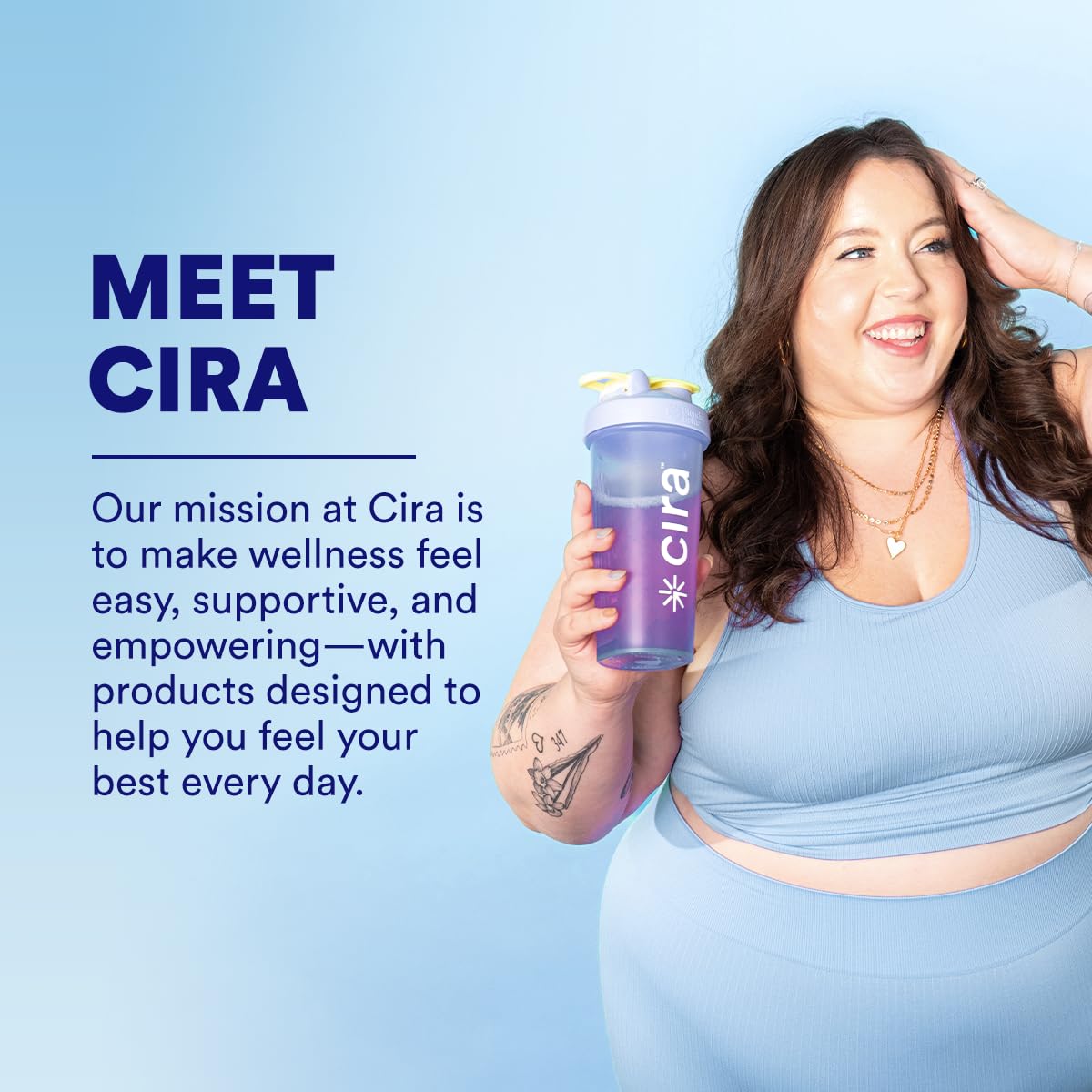 Cira Hydration Sugar-free label packaging indicating clean hydration options.