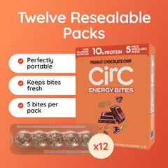 CirC Energy Bites ingredients display with oats, peanuts and dates.
