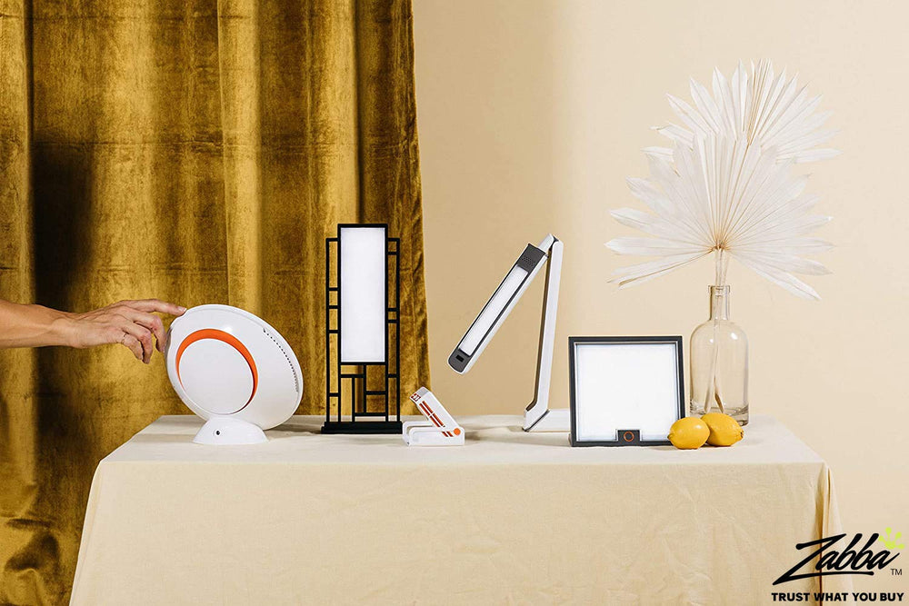 Circadian Optics Lampu with warranty badge emphasizes protection and support.