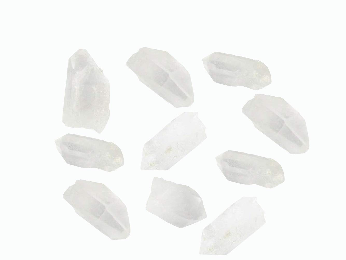 CircuitOffice clear quartz point collection showing varied sizes for crafts and energy layouts.