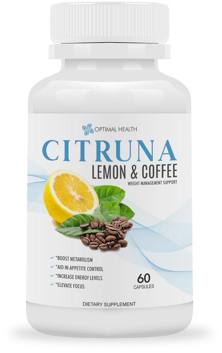 Citruna lemon-coffee fat burner bottle for daily energy and focus support