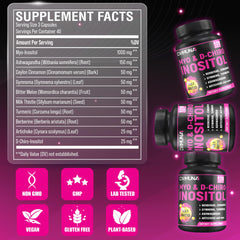 CIVIMUNA inositol bottle with dosage info, clear daily guidance.
