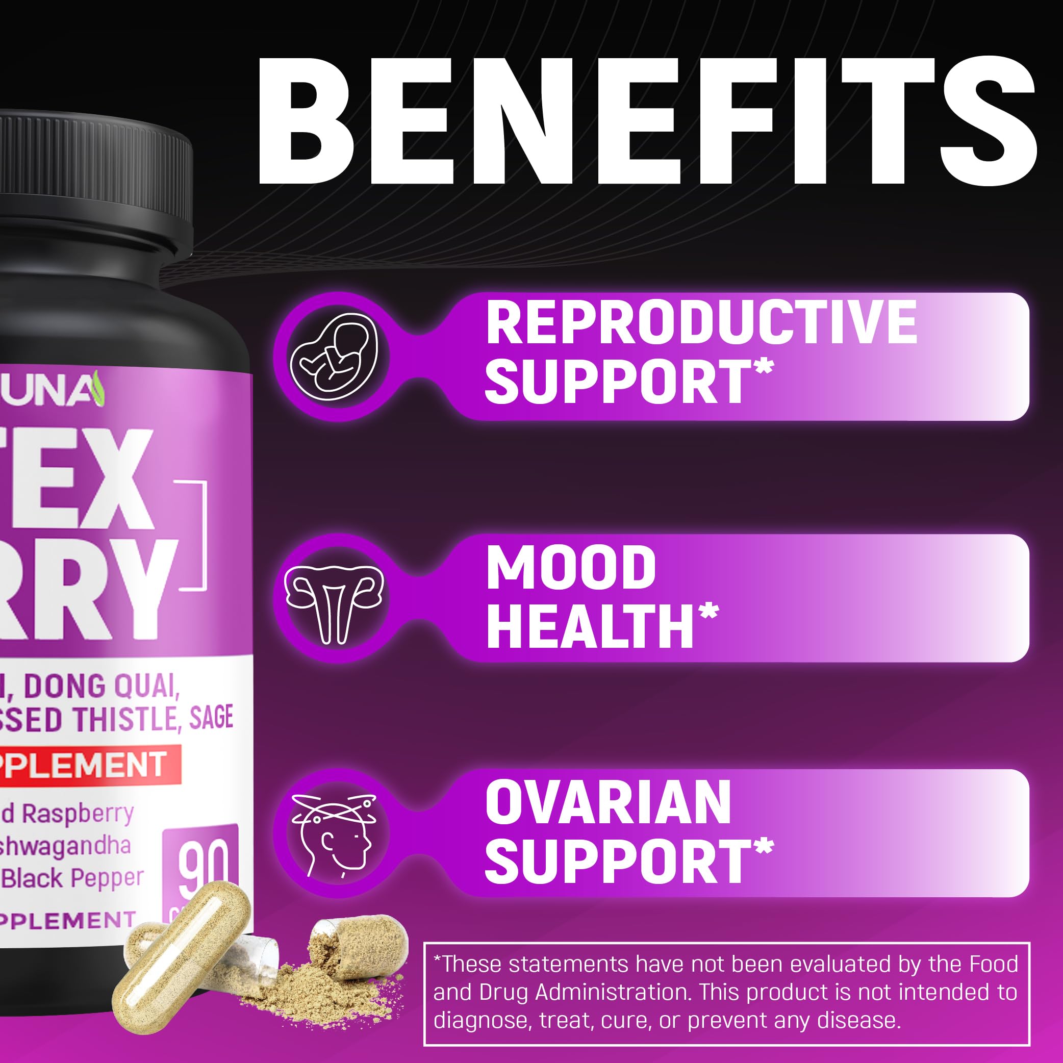 CIVIMUNA Vitex bottle half-open showing capsules for easy access.