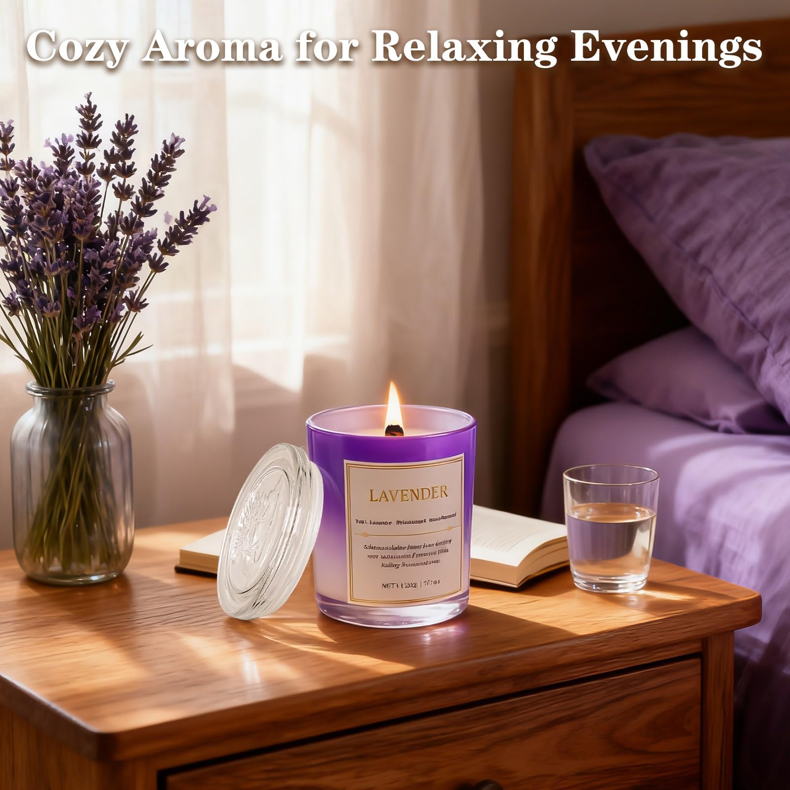 CJVIUS Holiday Gift Packaging for a thoughtful lavender candle present.