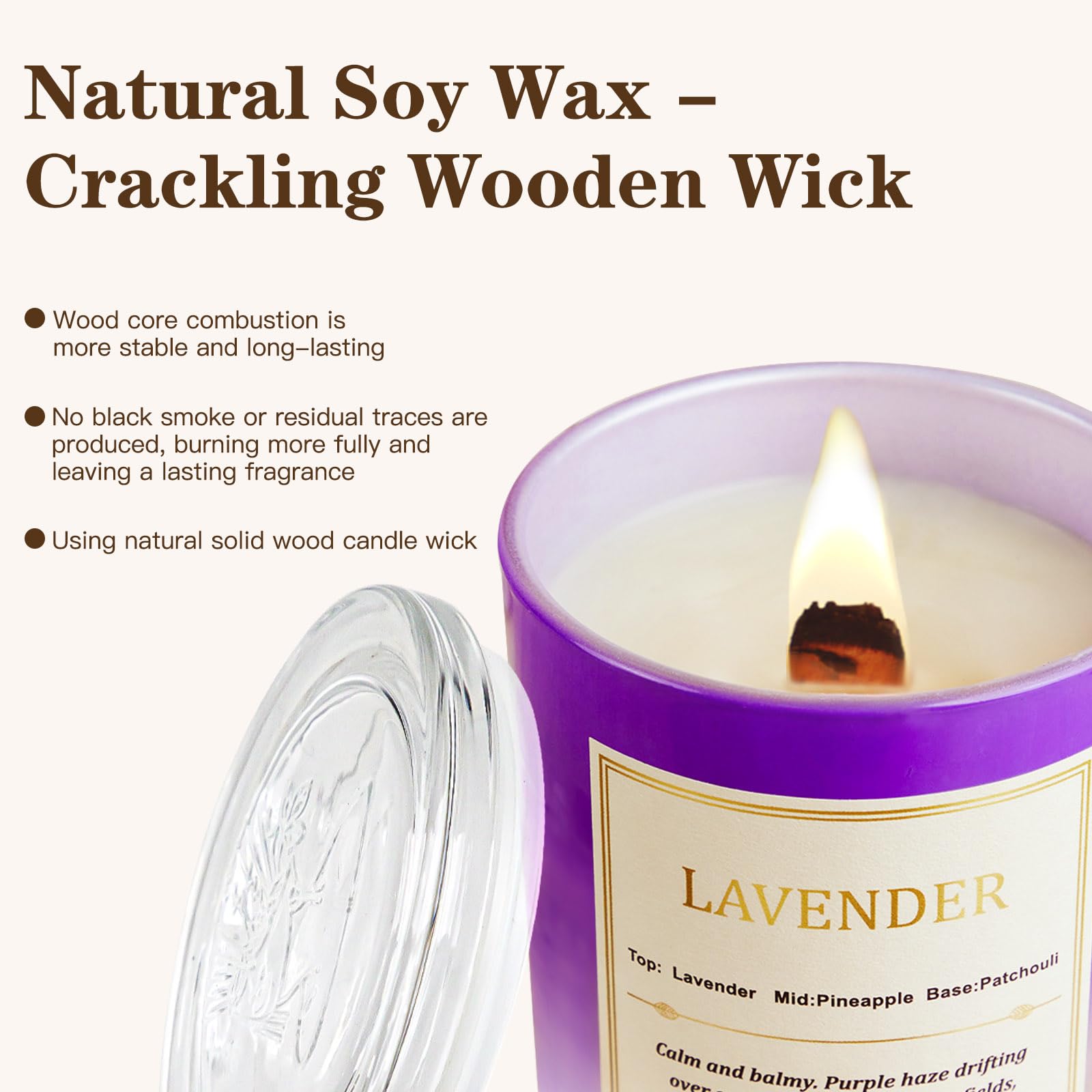 CJVIUS Lavender Candle on a stylish home decor display.