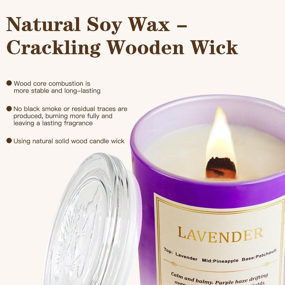 CJVIUS Lavender Candle on a stylish home decor display.