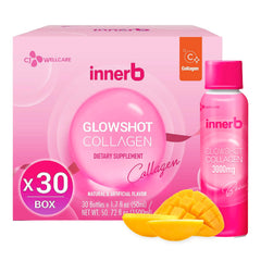 CJwellcare Innerb Glowshot bottle highlights premium marine collagen for daily skin support.