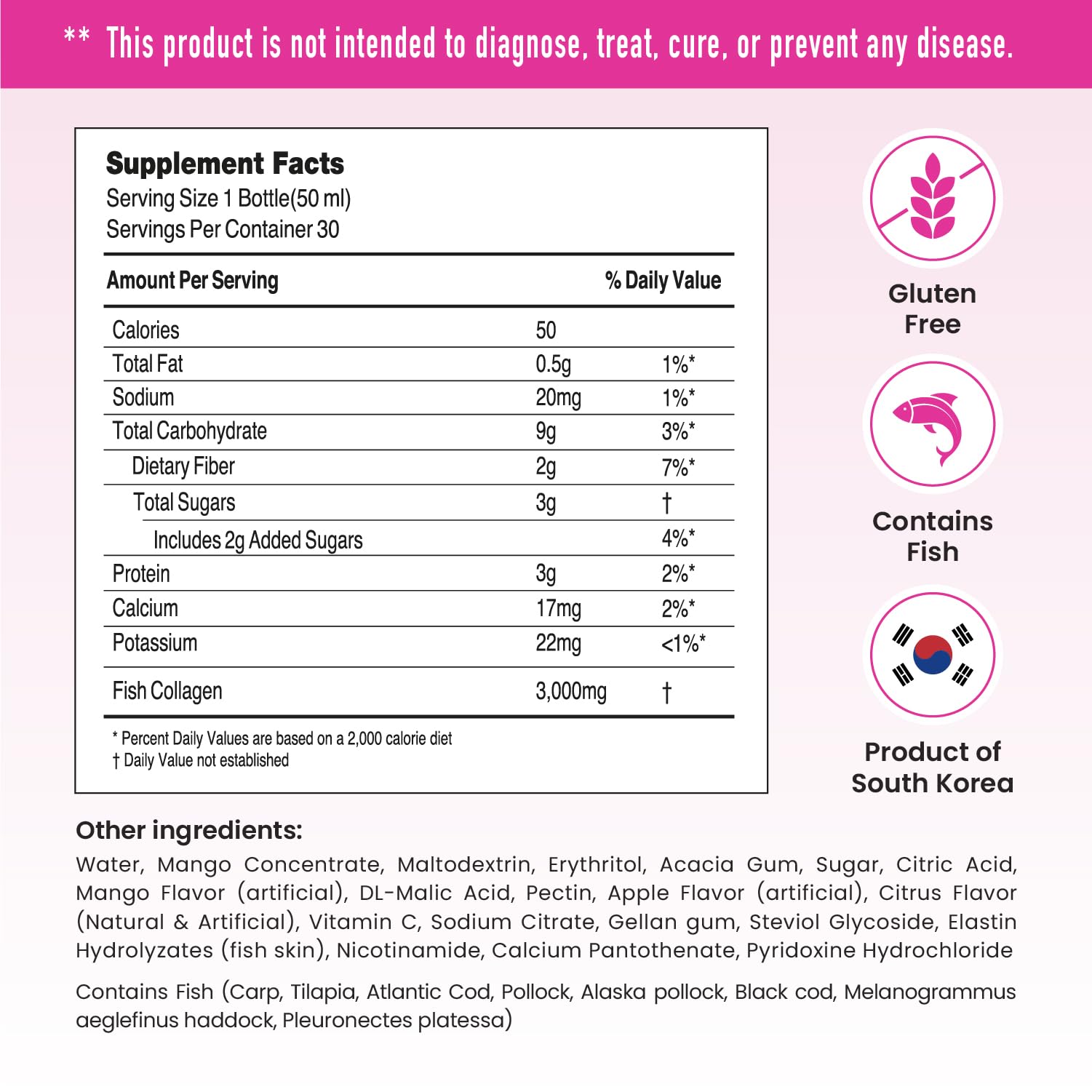 CJwellcare Innerb Glowshot ingredients label emphasizes high potency and key nutrients.