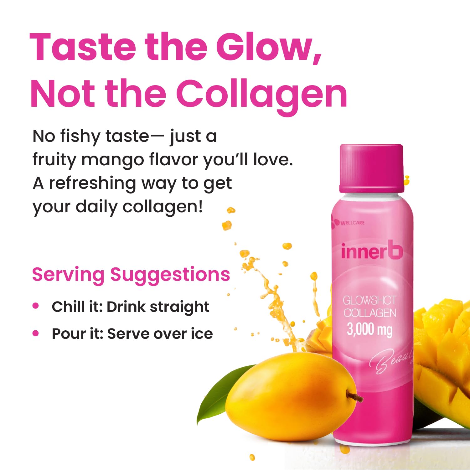 CJwellcare Innerb Glowshot packaging emphasizes science-backed wellness.