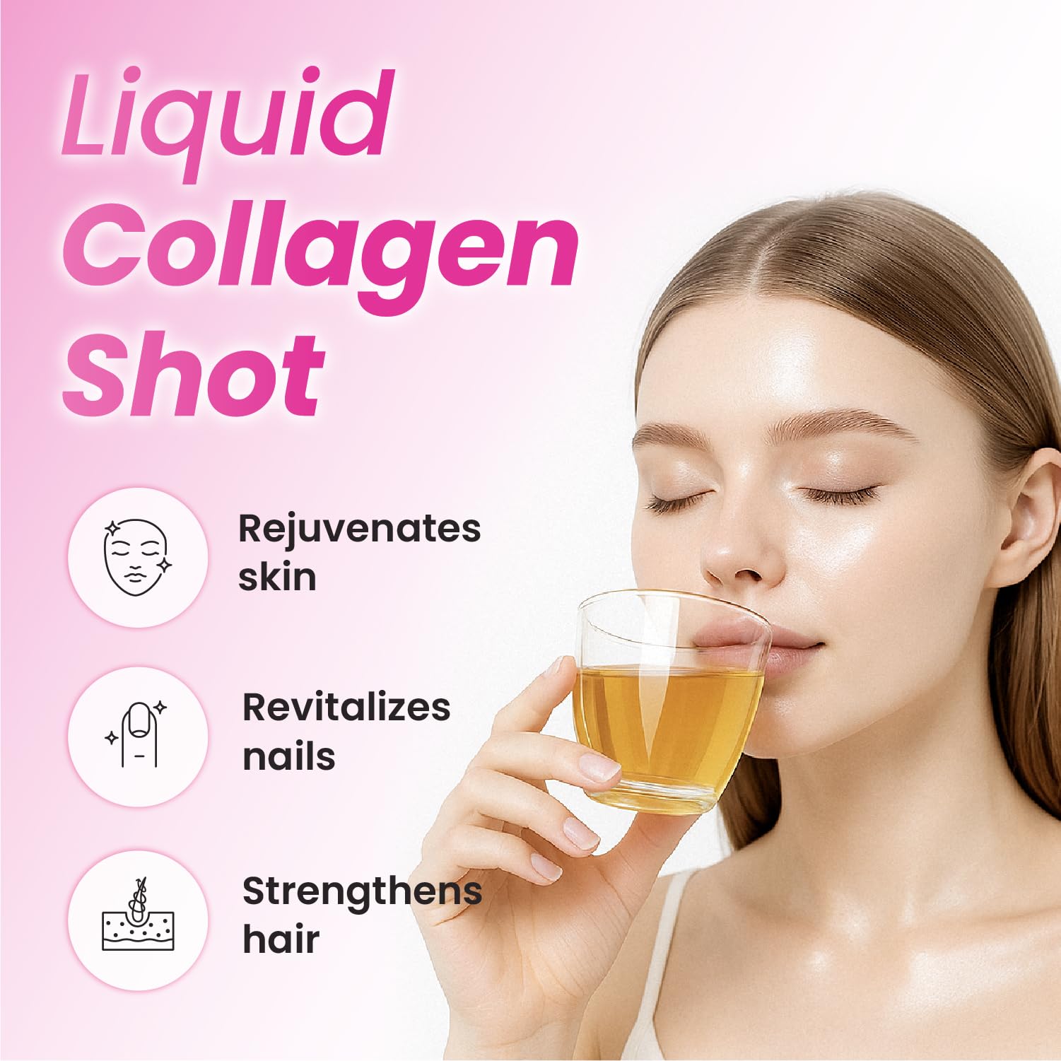 CJwellcare Innerb Glowshot pour showcases convenient on-the-go collagen boost.