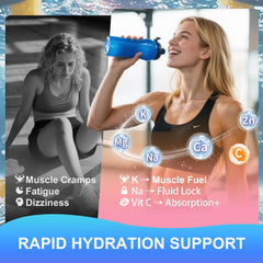 ClarivyHealthora electrolyte packs highlight zero sugar, calorie-free hydration.