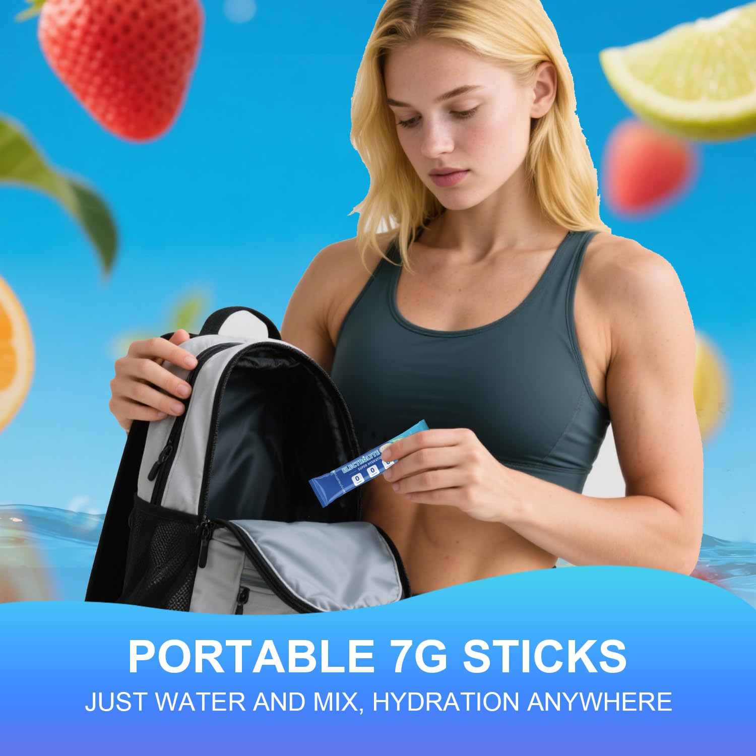 ClarivyHealthora keto-friendly formula pack highlights sugar-free hydration benefits.
