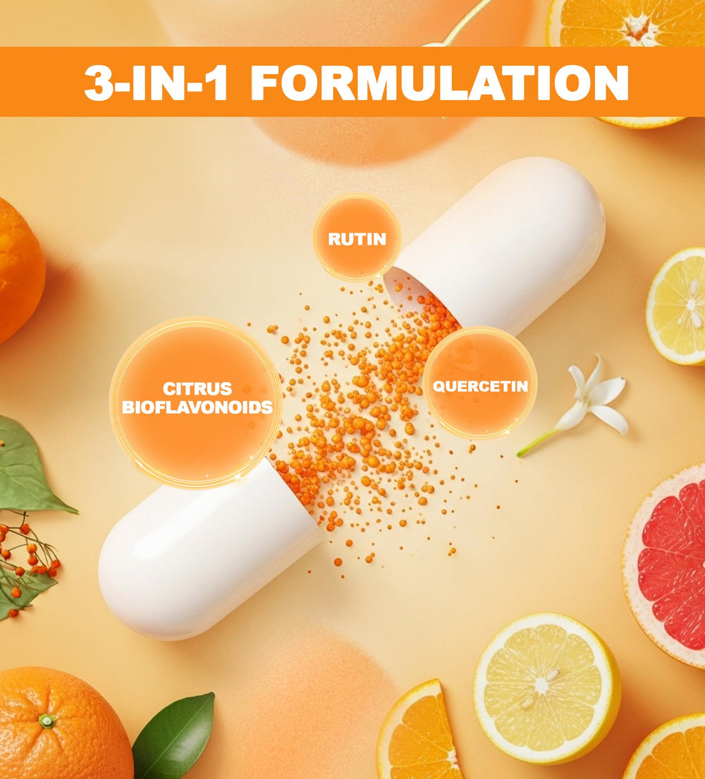 Clarusph Citrus Bioflavonoids dosing panel shows two capsules per serving