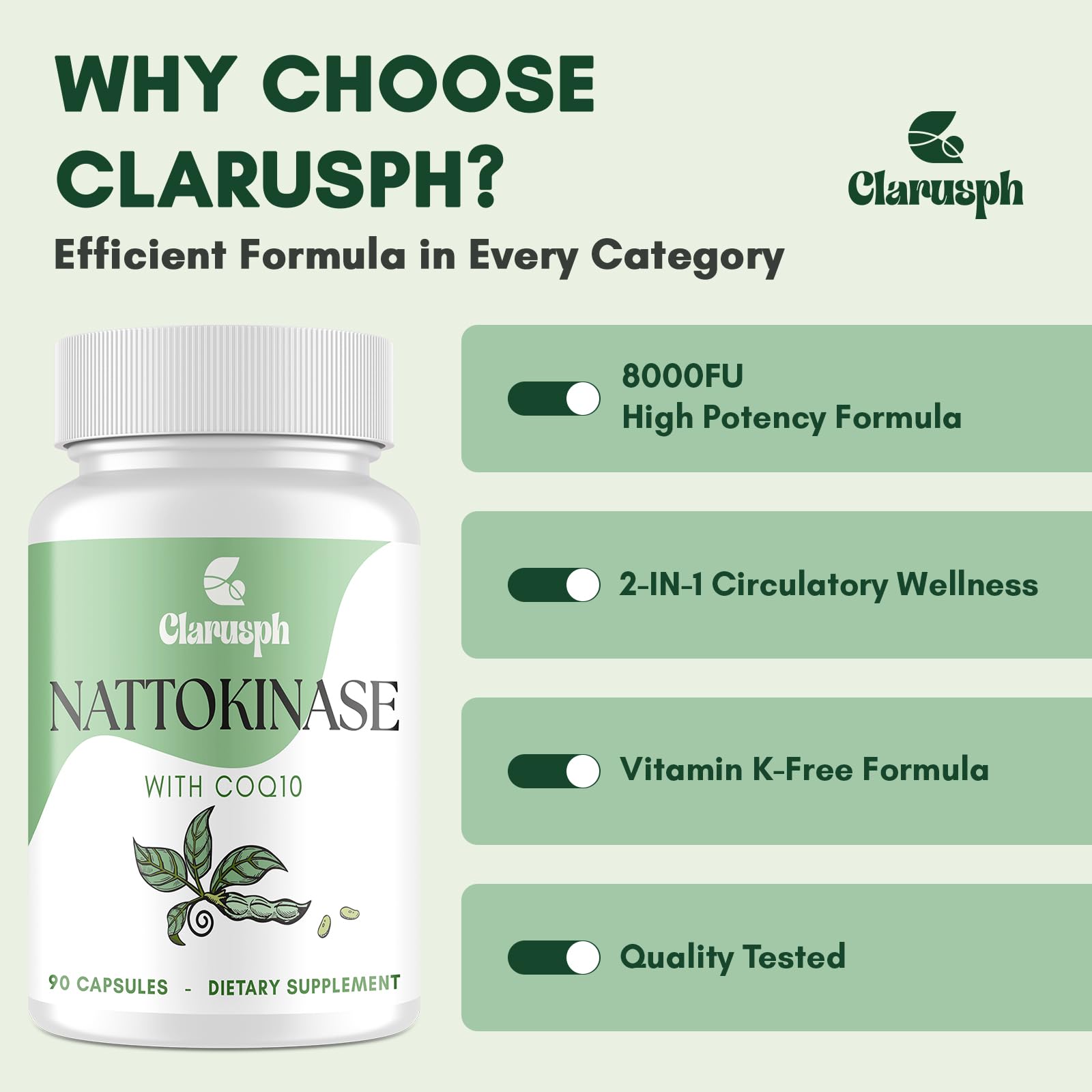 Clarusph daily use capsule close-up showcases easy, single-capsule daily dose