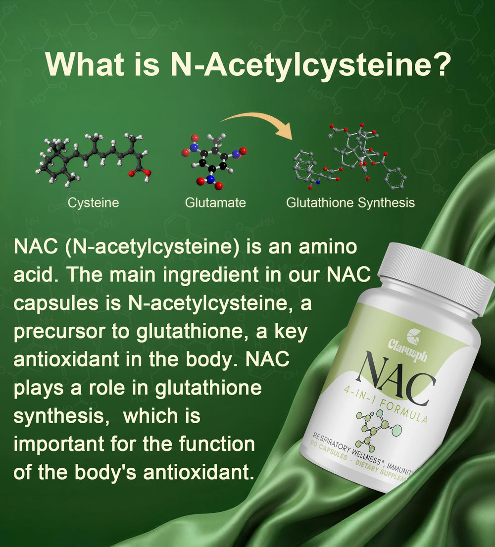 Clarusph NAC ingredients glycine close-up showing blend