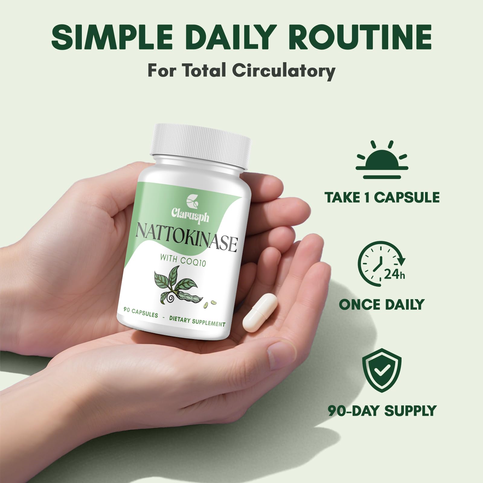 Clarusph packaging and label view highlights bottle design and product details