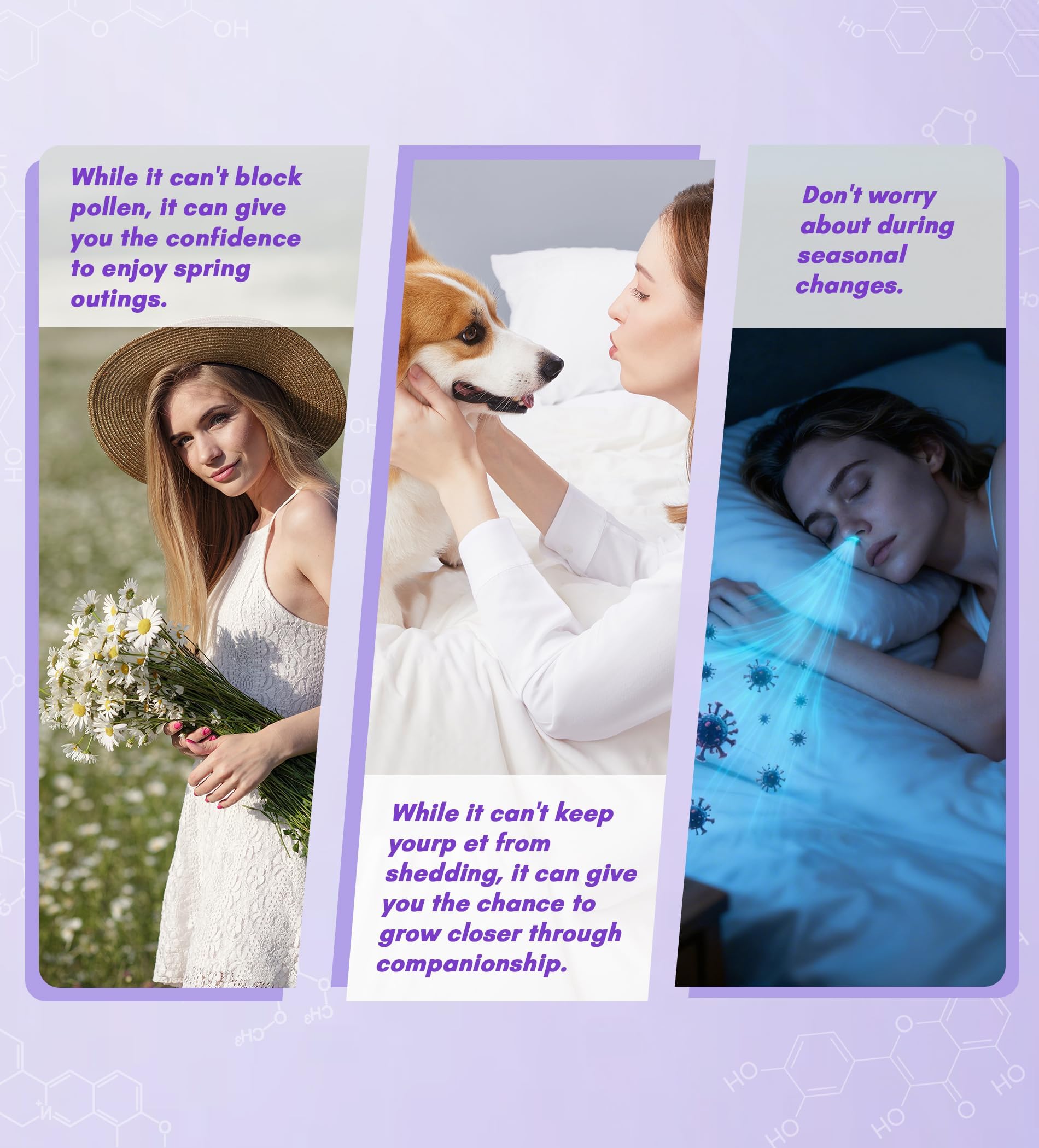 Outdoor lifestyle scene featuring Clarusph Quercetin for seasonal changes