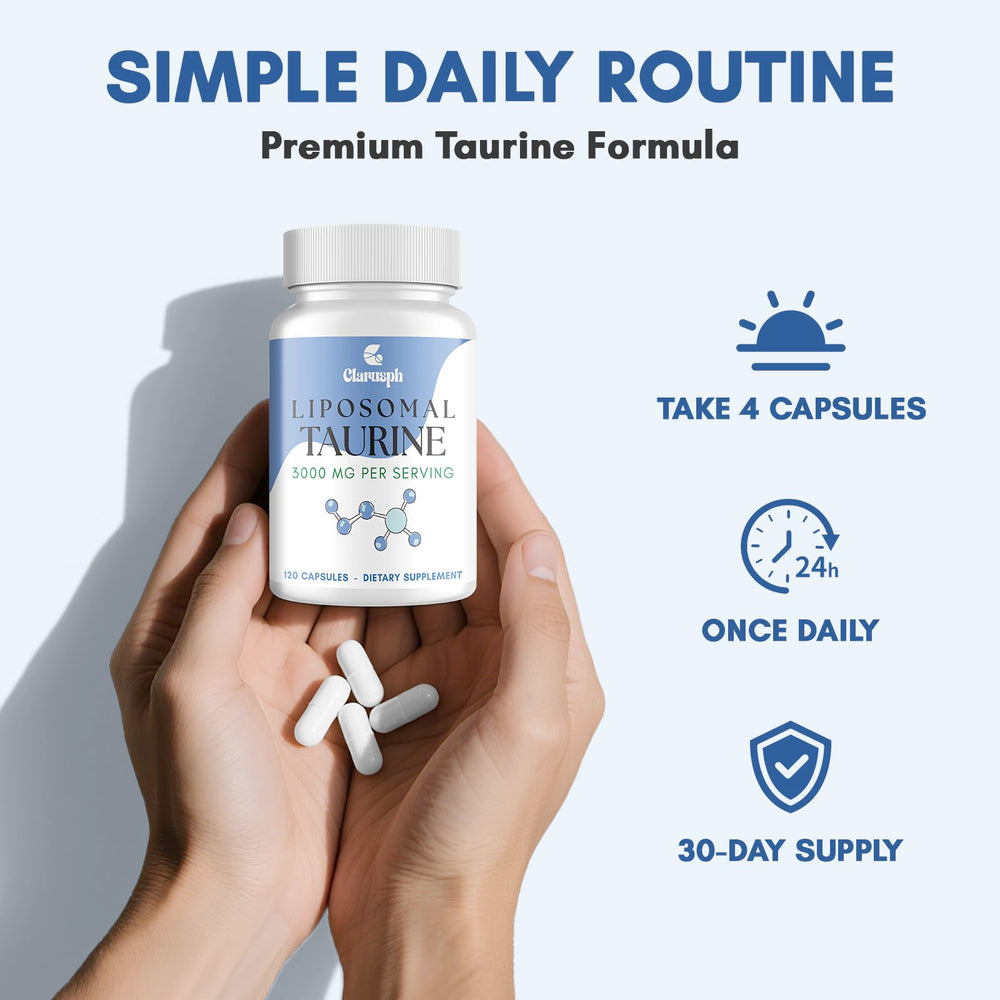 Clarusph Taurine on a gym mat signaling easy on-the-go energy support