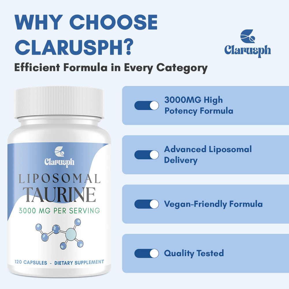 Clarusph Taurine stored in a pantry ready for easy daily supplementation