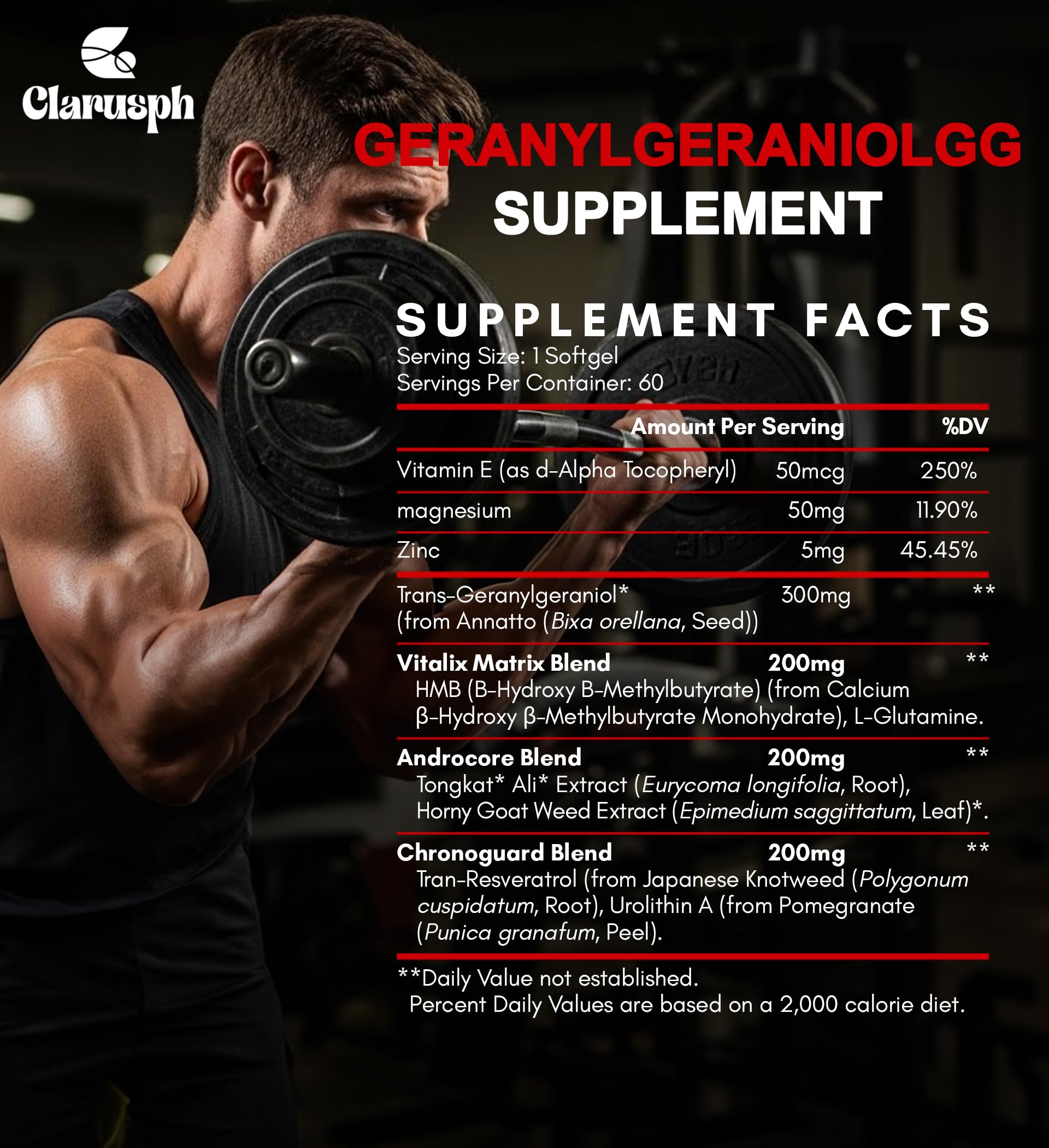 Clarusph in a workout setting suggesting support for active days.