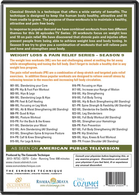Classical Stretch Season 9 full-body toning with standing and floor routines for balance