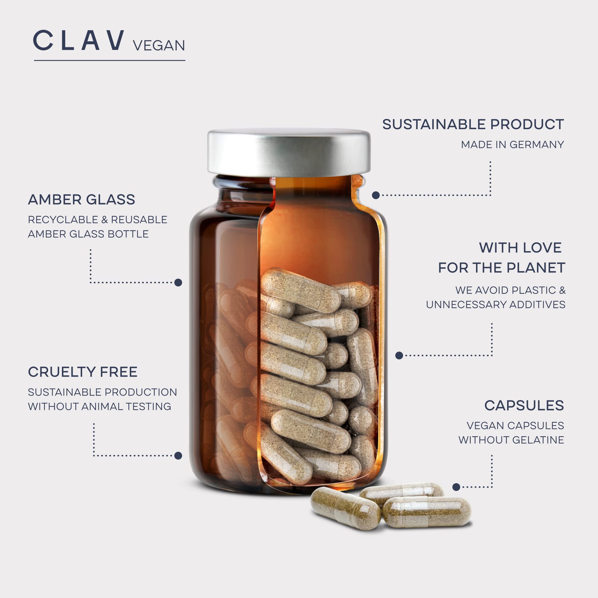 CLAV Psyllium Husk Capsules digestive comfort scene