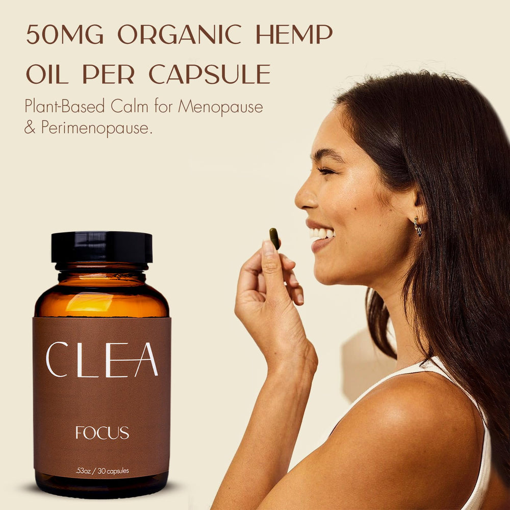 CLEA Midlife Focus bottle front view displaying label and dosage information