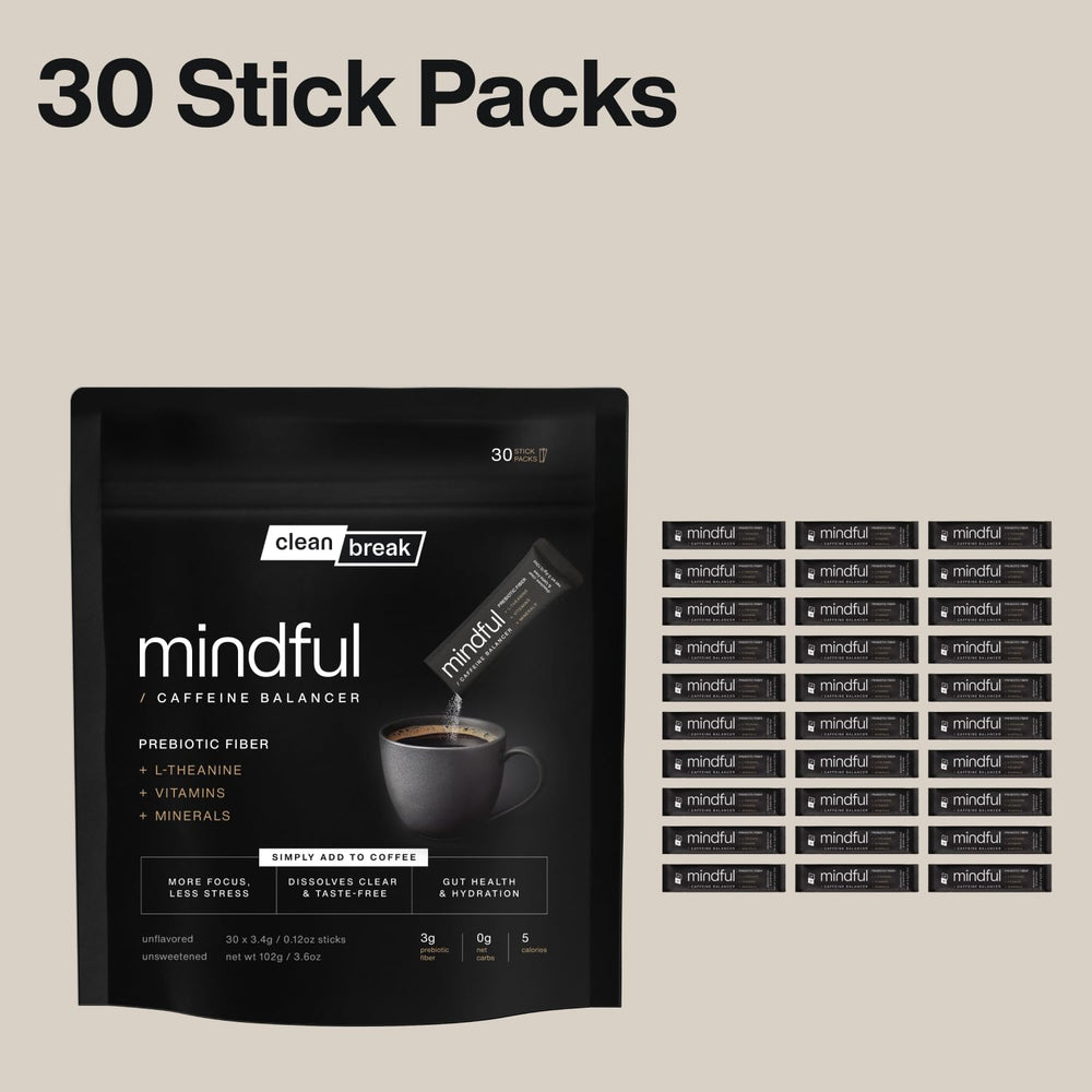 Clean Break Mindful dissolves without taste in hot or cold drinks