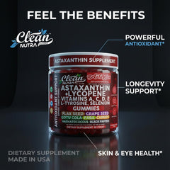 Clean Nutra AstaZen gummies—berry banana close-up for convenient daily nourishment