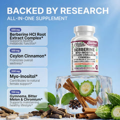 Close-up of Clean Nutra Berberine label showing antioxidant support