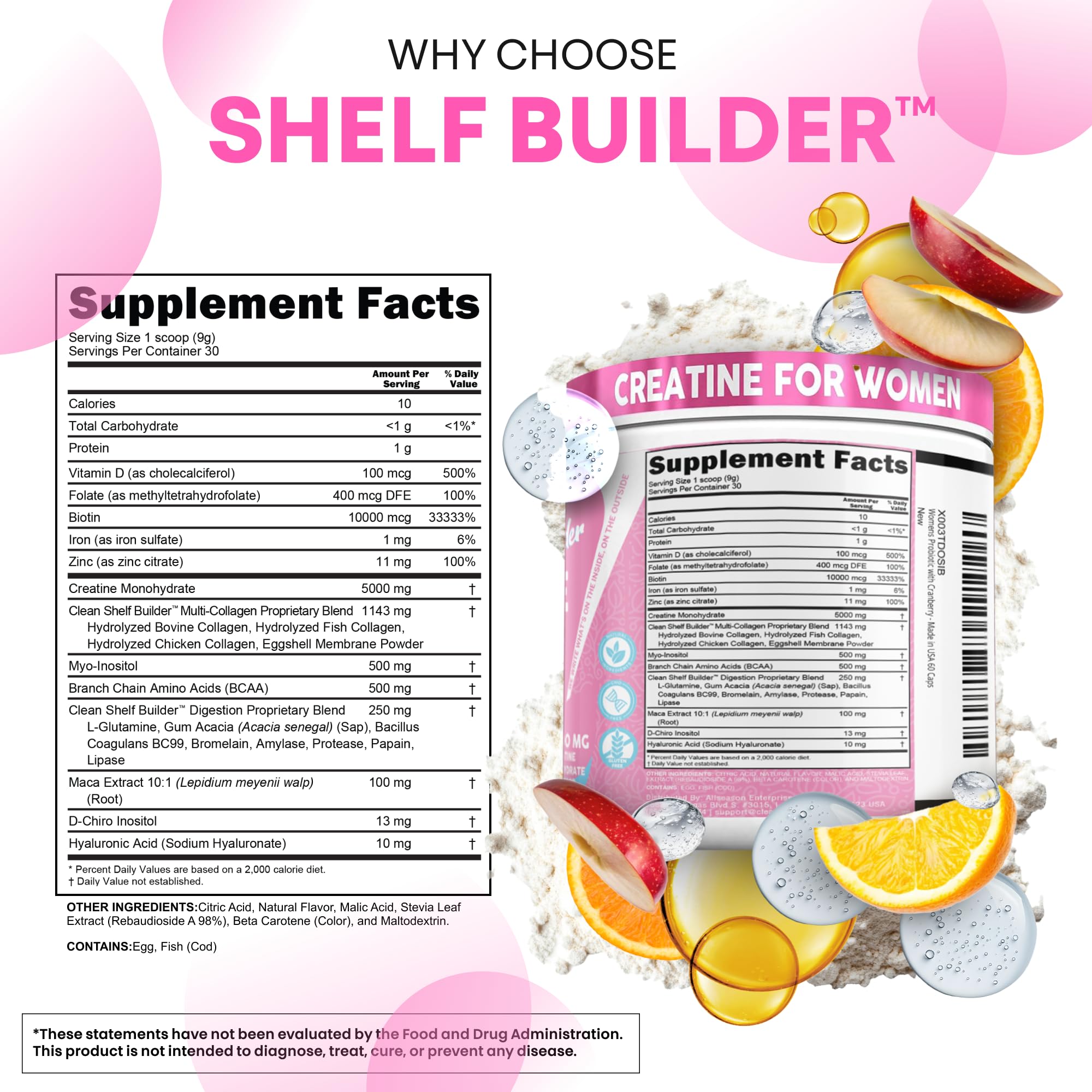 Clean Nutra Biotin capsules close-up supporting hair, skin, nails health