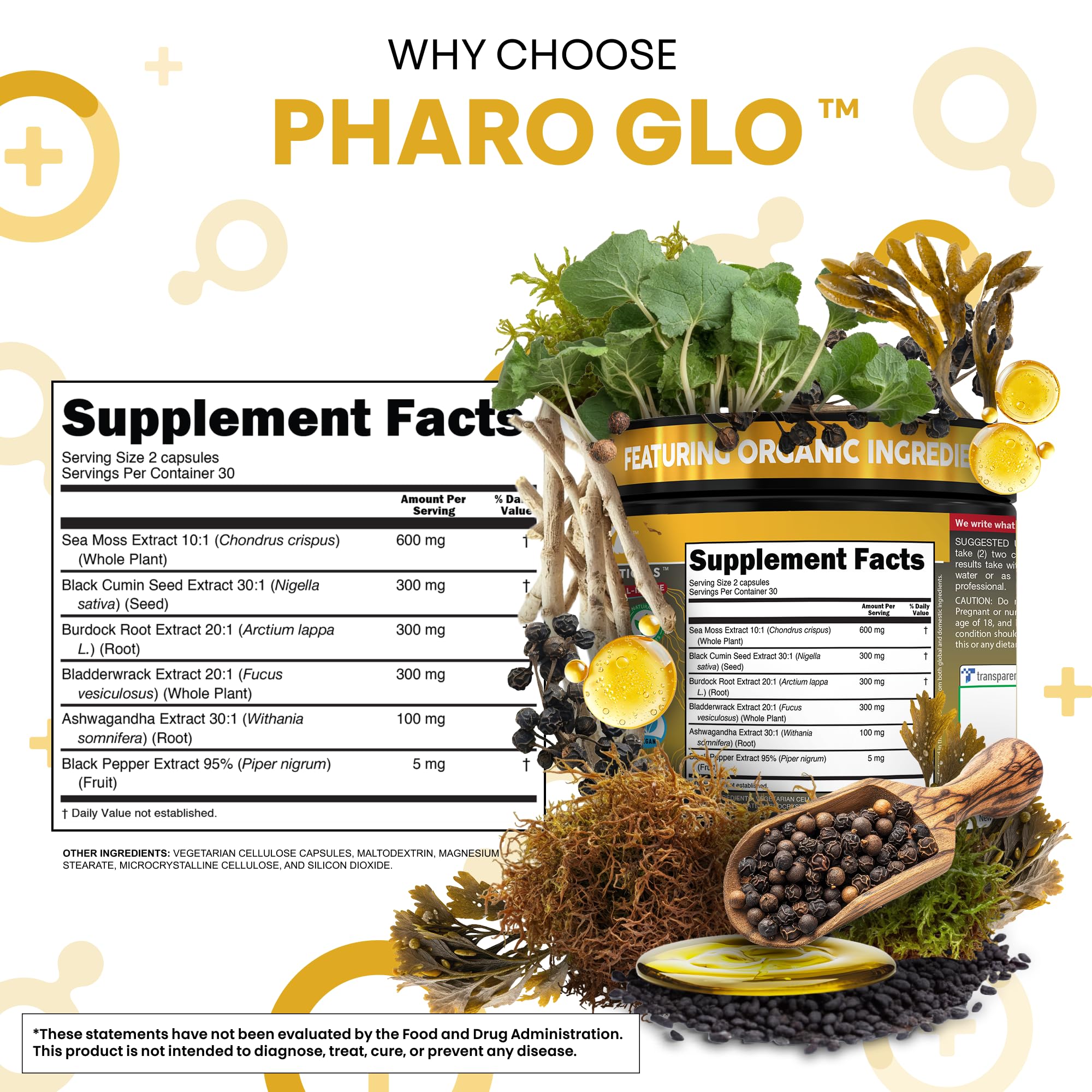 Clean Nutraceuticals burdock-root capsules closeup for skin support.