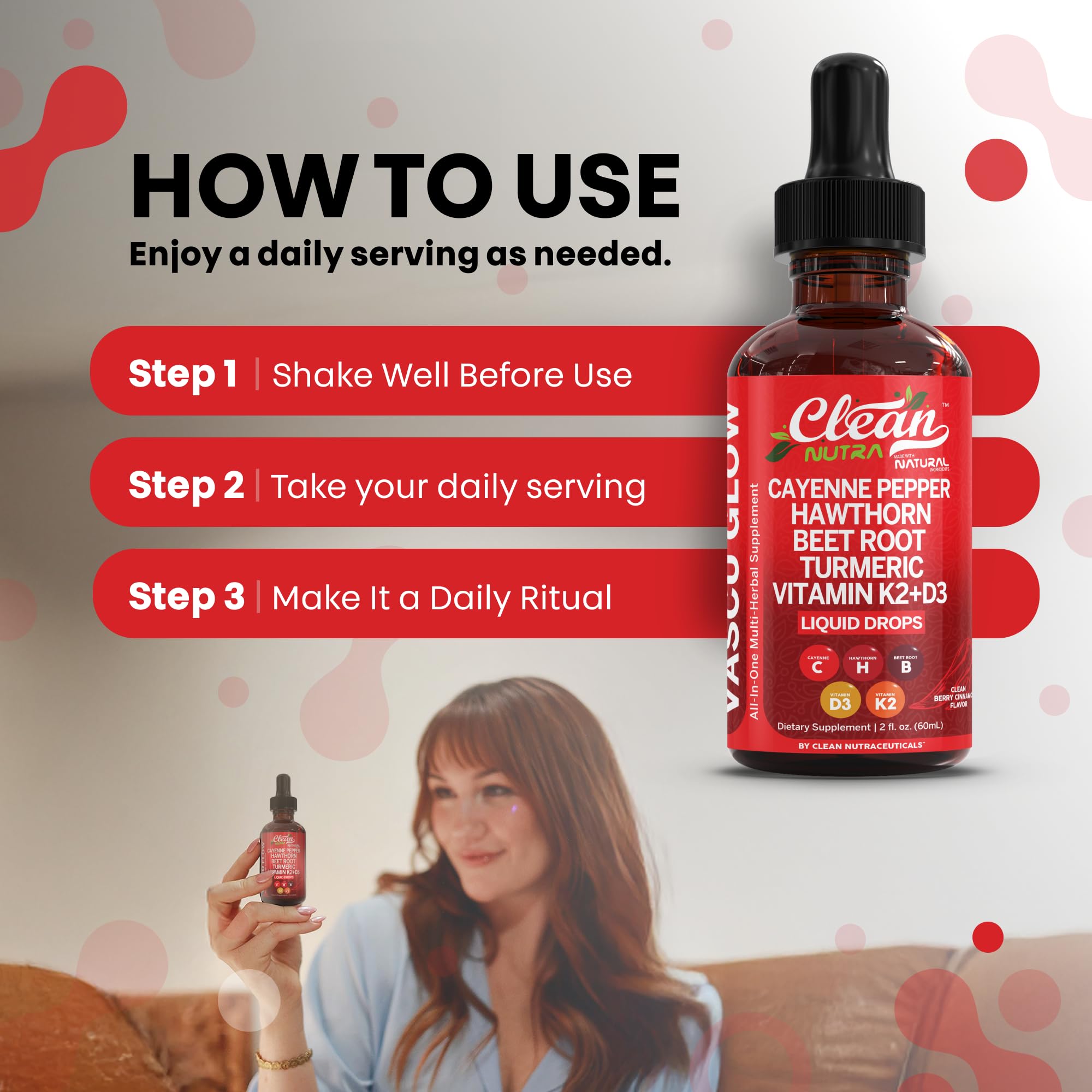 Clean Nutra Cayenne Pepper Liquid Drops for quick flavor and daily routine