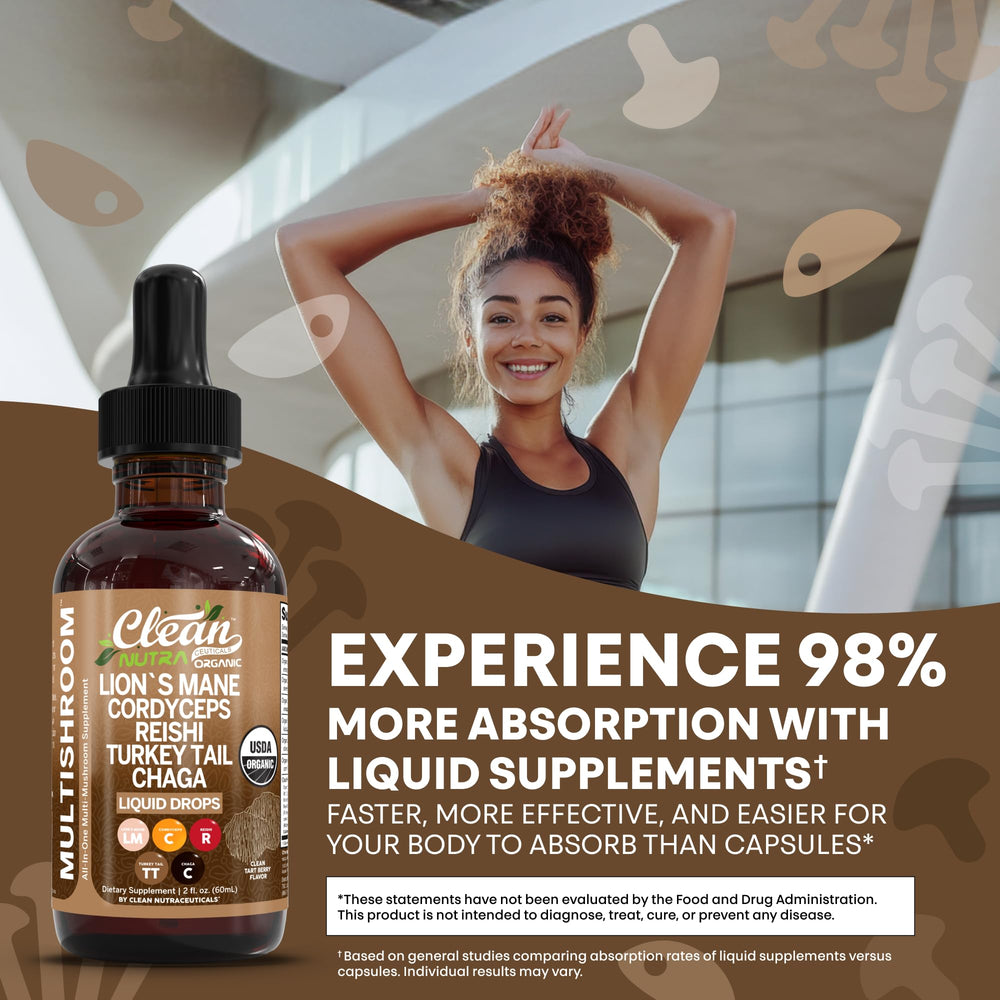 Clean Nutra Cordyceps zinc iron gut health drops