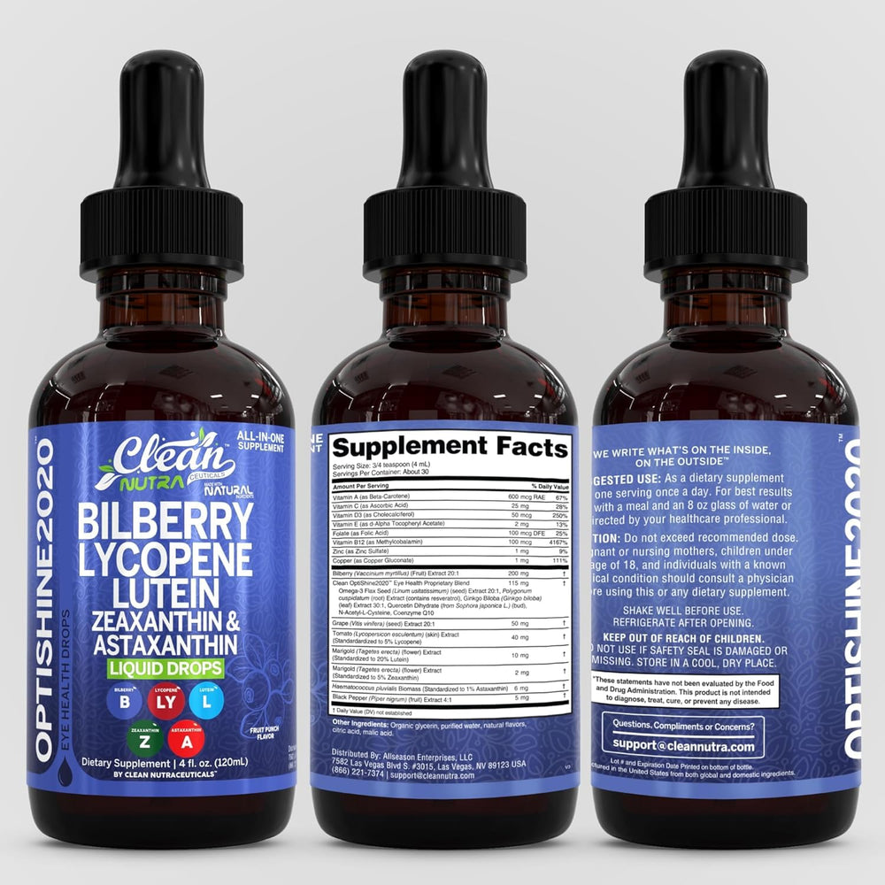Clean Nutra Eye Drops zeaxanthin-ingredient image shows essential pigment blend.