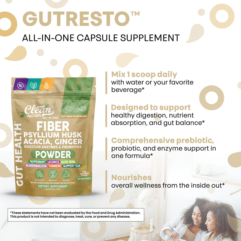 Clean Nutraceuticals GutResto turmeric powder for gentle gut wellness
