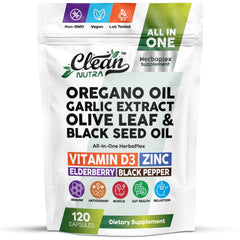 Clean Nutra Herbaplex bottle front showing daily immune support capsules.