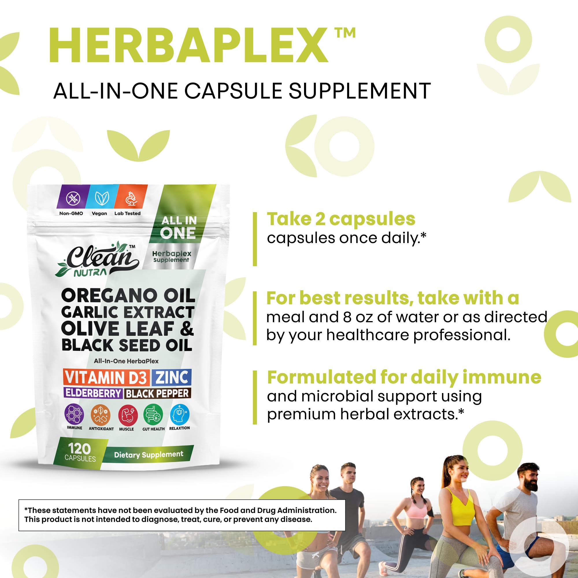 Garlic extract imagery in Herbaplex promotes holistic immune resilience.