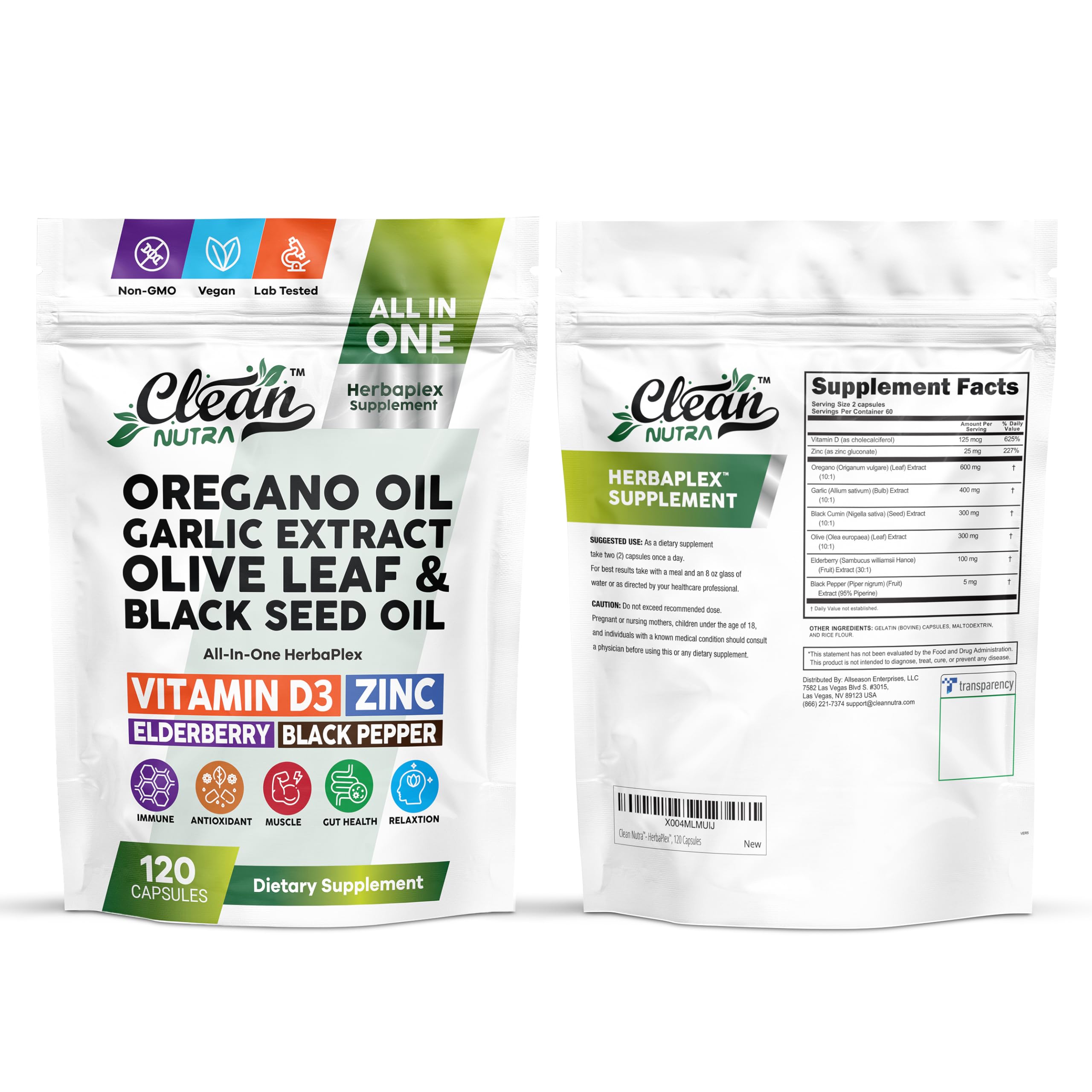 Zinc 30 mg capsule within Herbaplex supporting immune cell function.