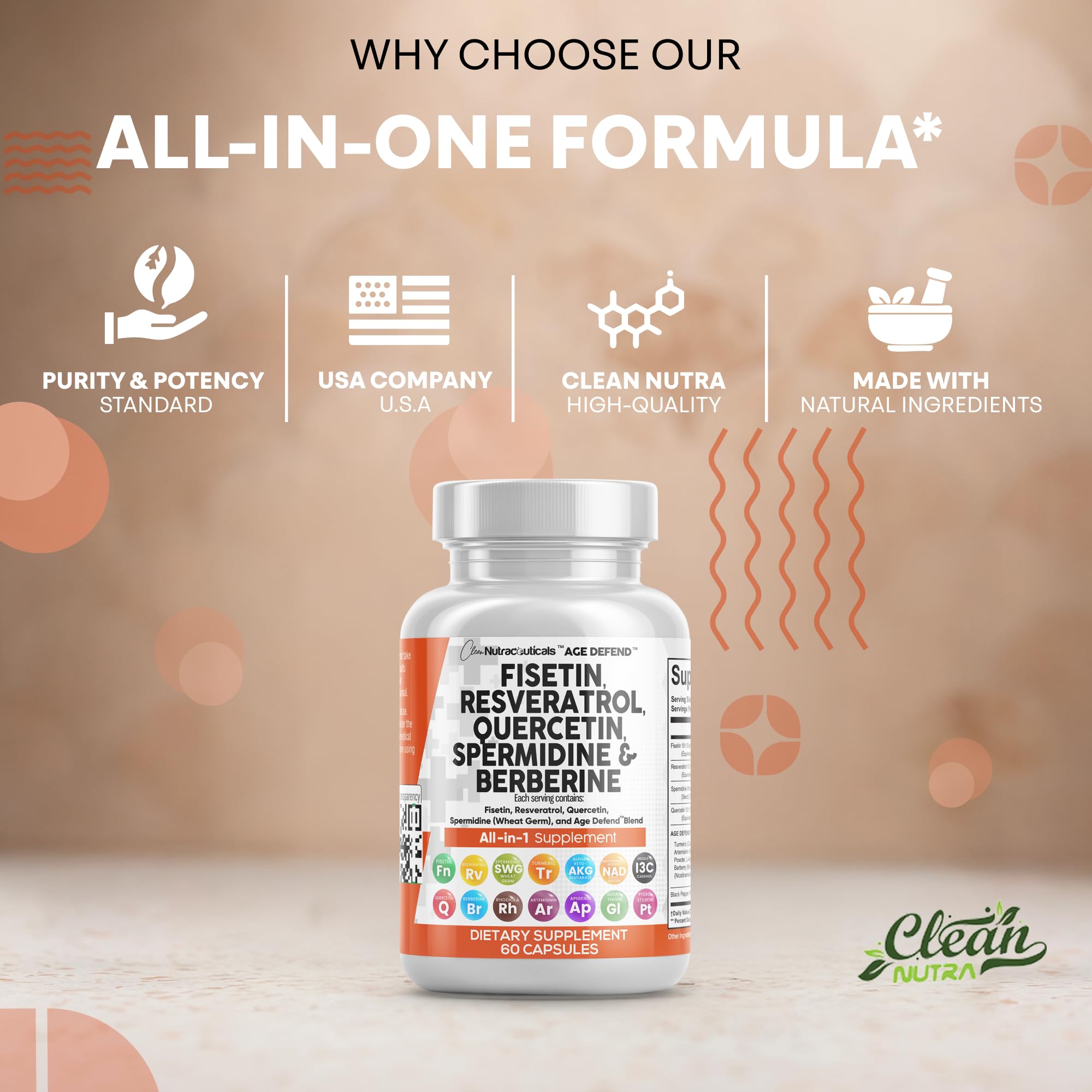 Clean Nutraceuticals label details reveal transparent ingredients information.